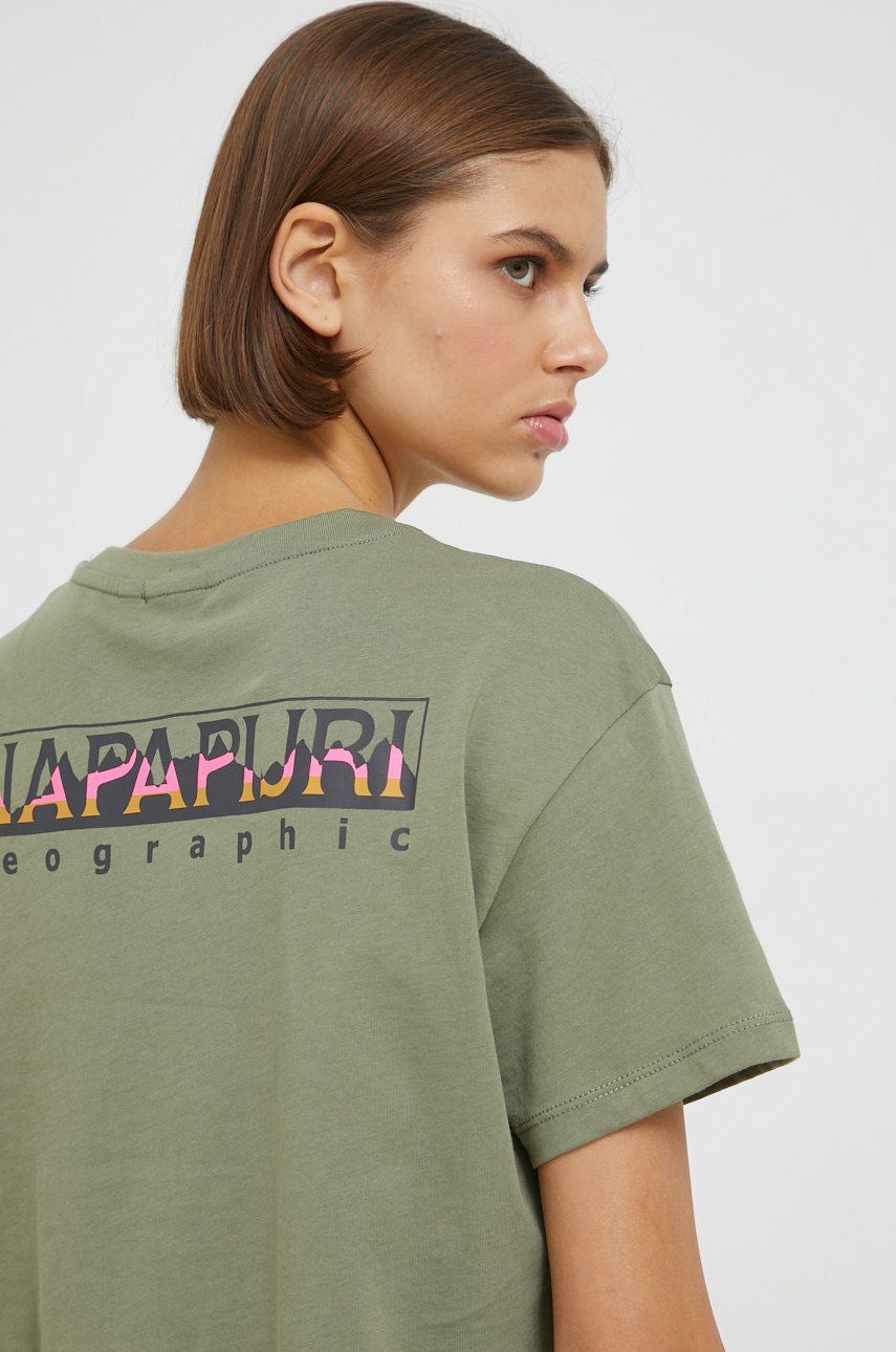 Съкратен топ Napapijri Rope Crop Tee Зелено | NP0A4GLBGAE1, 0