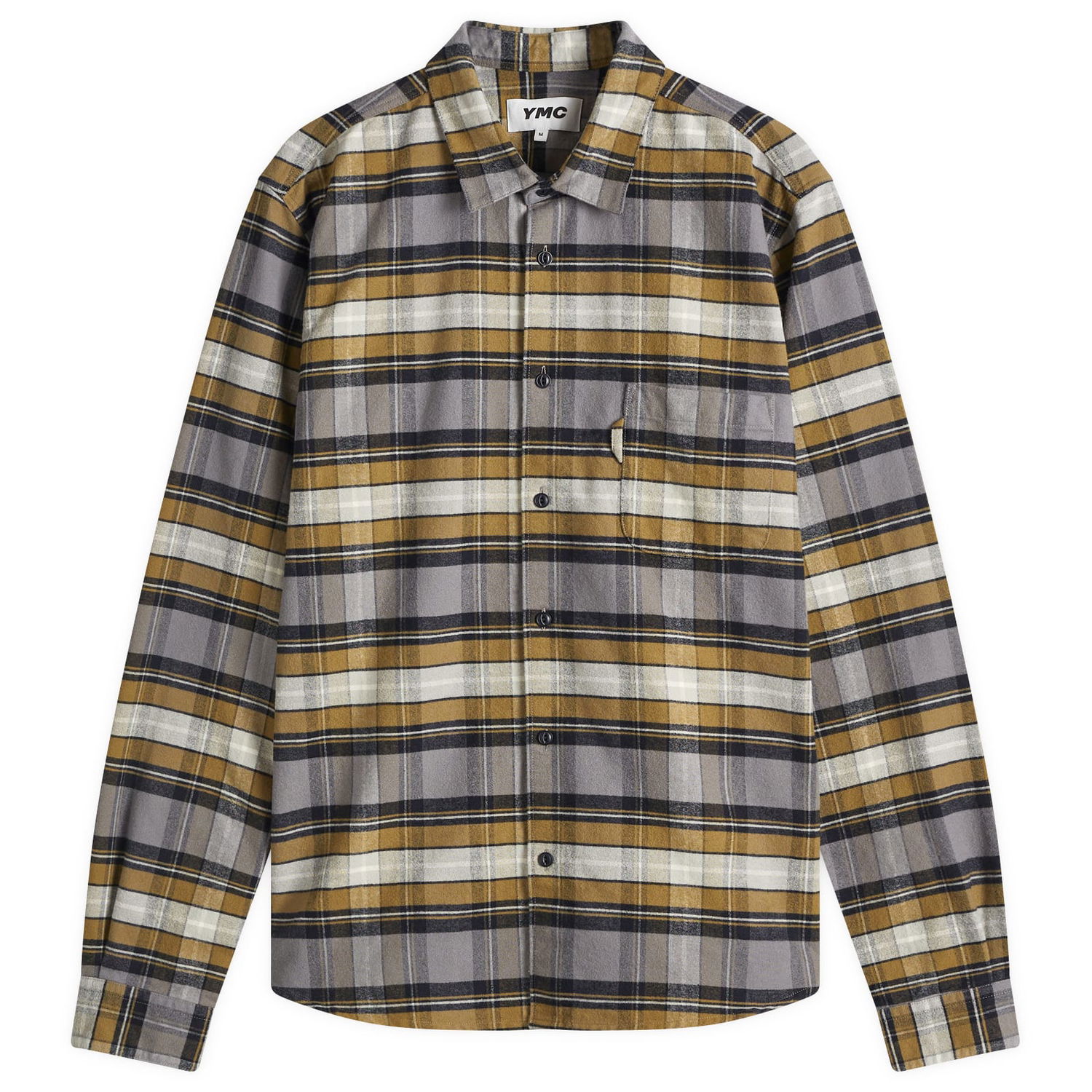 Риза YMC Curtis Check Shirt Жълто | P2XMB-90, 1