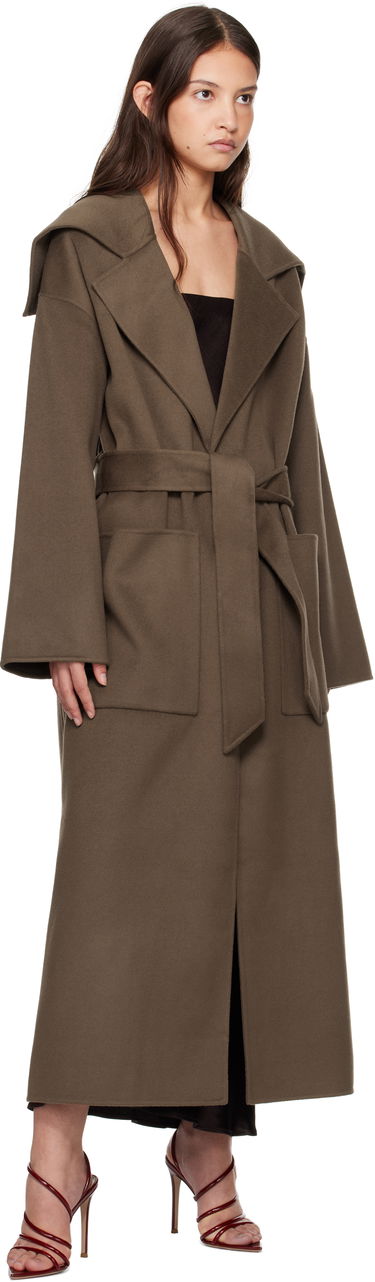 Палта Nanushka Nanushka Ruta Hooded Wrap Coat Кафяво | NW24FWOW36378, 3