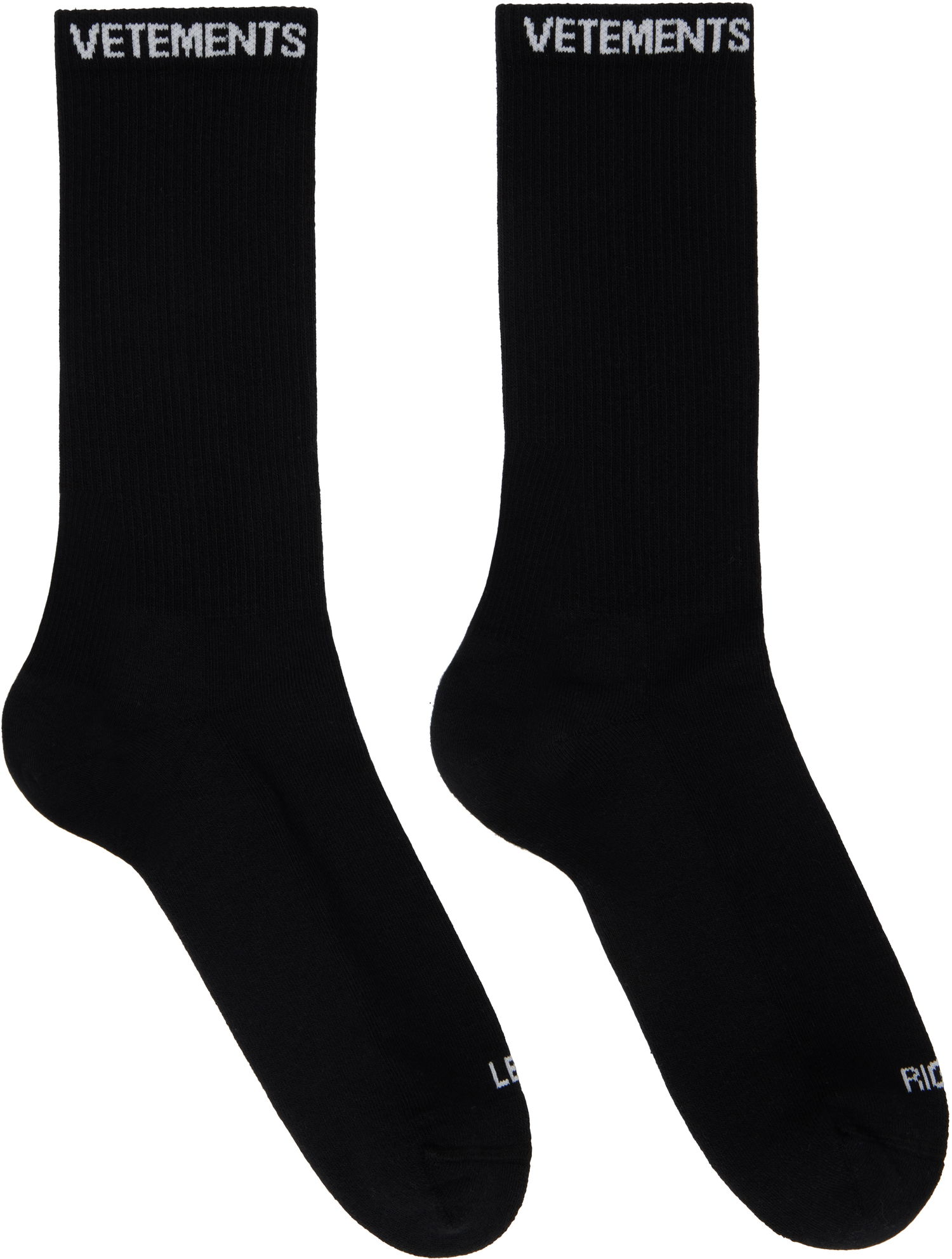 Чорапи VETEMENTS VETEMENTS Logo Socks Черно | UA66SO100B, 0
