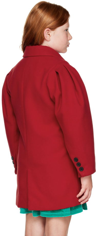 Палта MSGM MSGM Kids Double-Breasted Coat Червено | MS029142, 2