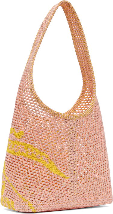 Голяма пазарска чанта Burberry Burberry Small EKD Crochet Tote Розово | 8106533, 2