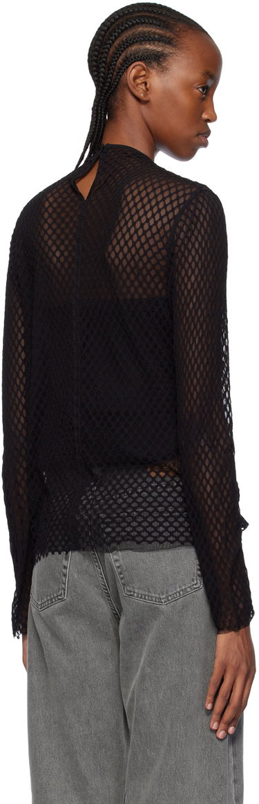 Тениска TOTEME TOTEME Sheer Mock Neck Top Черно | 241-WRT1020-FB0084, 2
