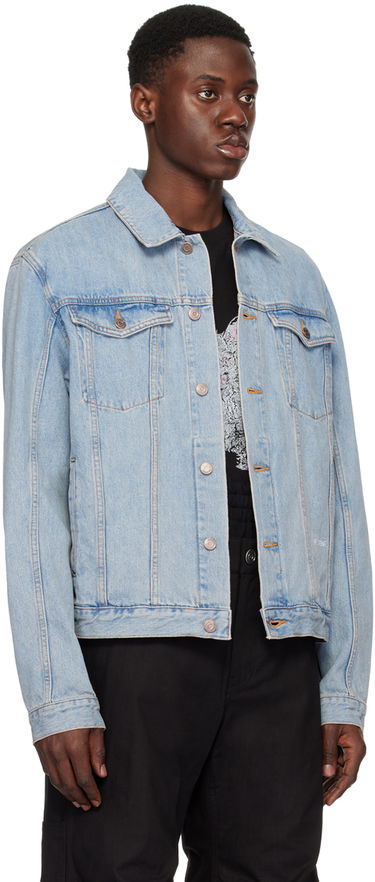 Яке We11done We11done Embroidered Denim Jacket Синьо | WD-DJ1-24-367-U-IC, 1