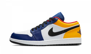 Кецове и обувки Jordan Air Jordan 1 Low "White Deep Royal Blue" Бяло | 553558-123, 0
