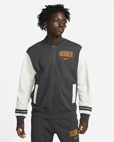 Яке бомбър Nike Fleece Varsity Jacket Сиво | FD0479-070, 0