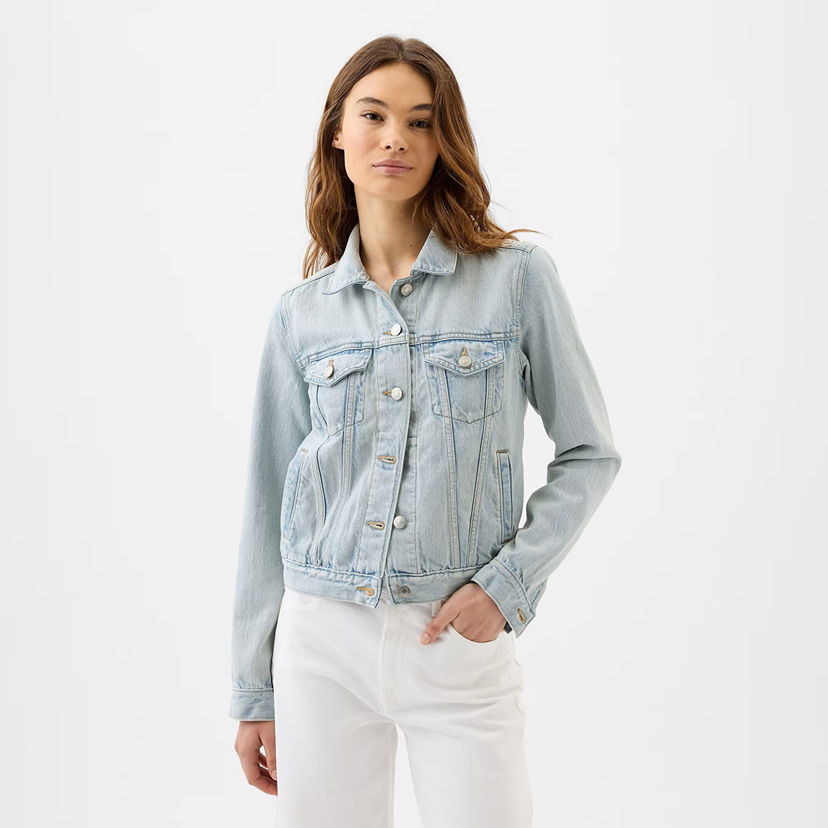 Яке GAP Denim Jacket Light Wash Синьо | 863023-00