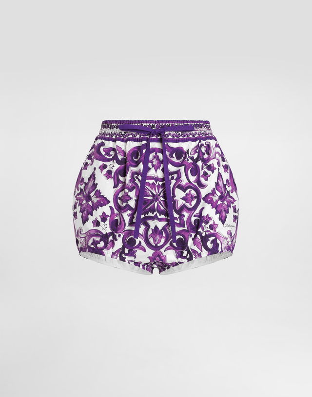 Dolce & Gabbana Majolica Print Poplin Shorts