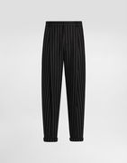 Dolce & Gabbana Pinstripe Linen-Blend Double Darts Pants