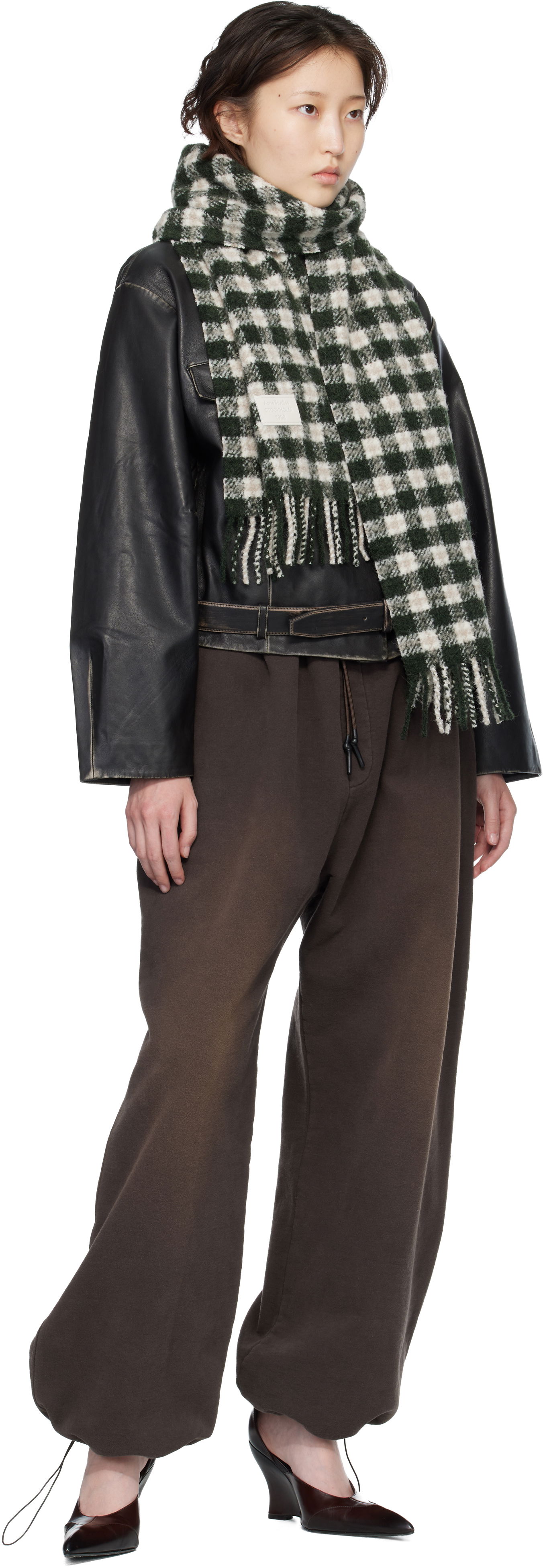 Checked Logo Scarf, 1