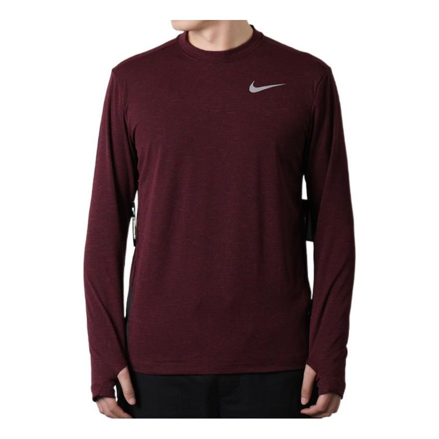 Пуловер Nike Long Sleeve Running Shirt with Thumbholes Бургунди | 930241-013, 0