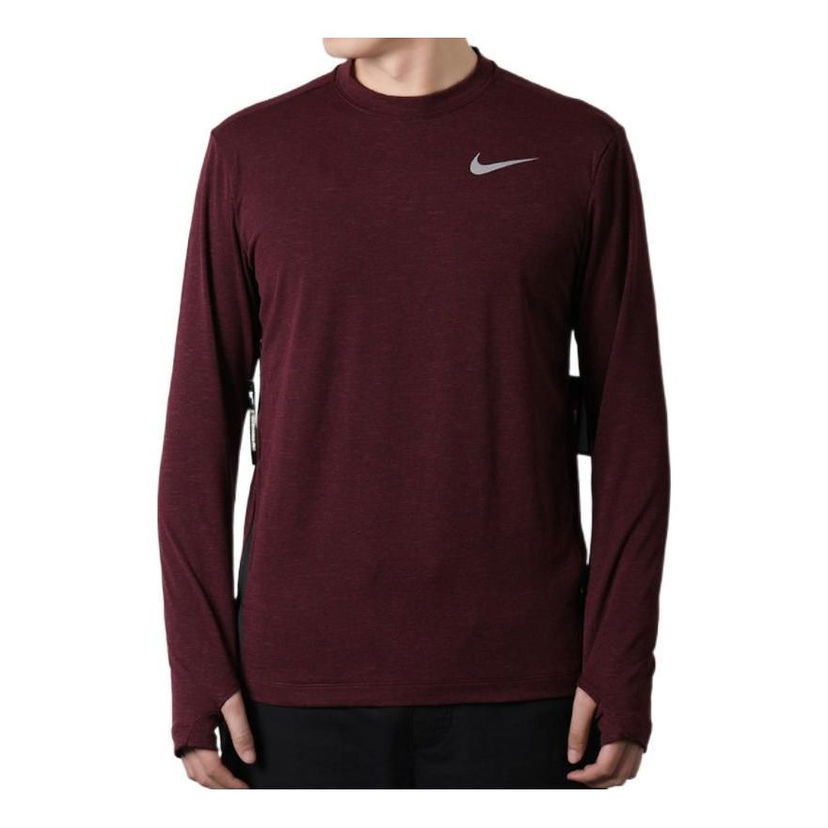 Пуловер Nike Long Sleeve Running Shirt with Thumbholes Бургунди | 930241-013