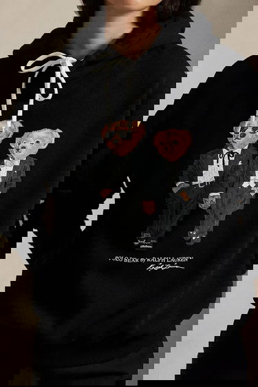 Суитчър Polo by Ralph Lauren Polo Bear Printed Hooded Sweatshirt Черно | 211A87106, 3