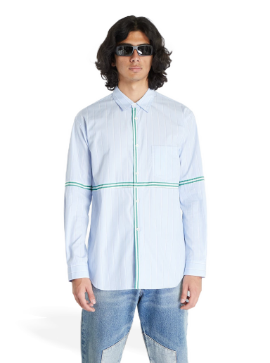 Риза Comme des Garçons SHIRT Woven Shirt Синьо | FL-B026 Stripe