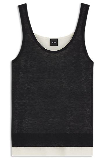 BOSS Layered Knit Vest Top