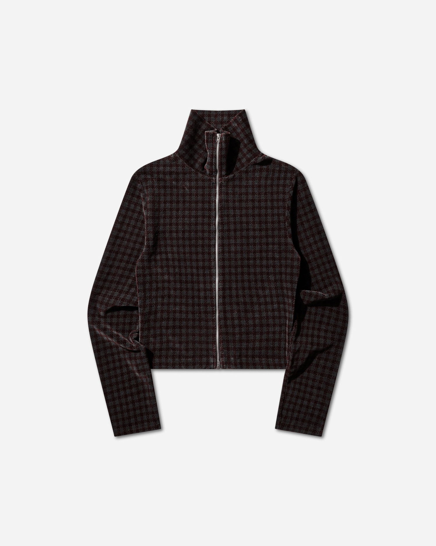 Пуловер OUR LEGACY Cropped High Neck Houndstooth Slim Zip Longsleeve Многоцветен | W2266SMH 001, 0