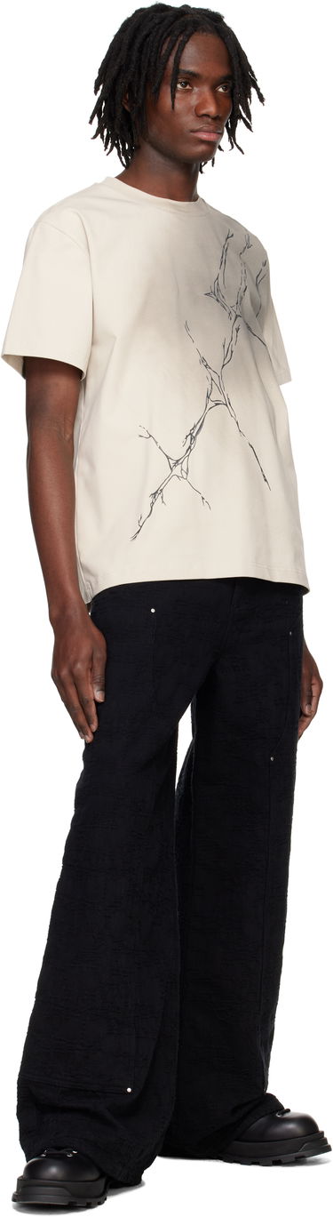 Тениска HELIOT EMIL HELIOT EMIL Fluxus Graphic T-Shirt Бежово | PRESS25_M_09_129_ST18, 3