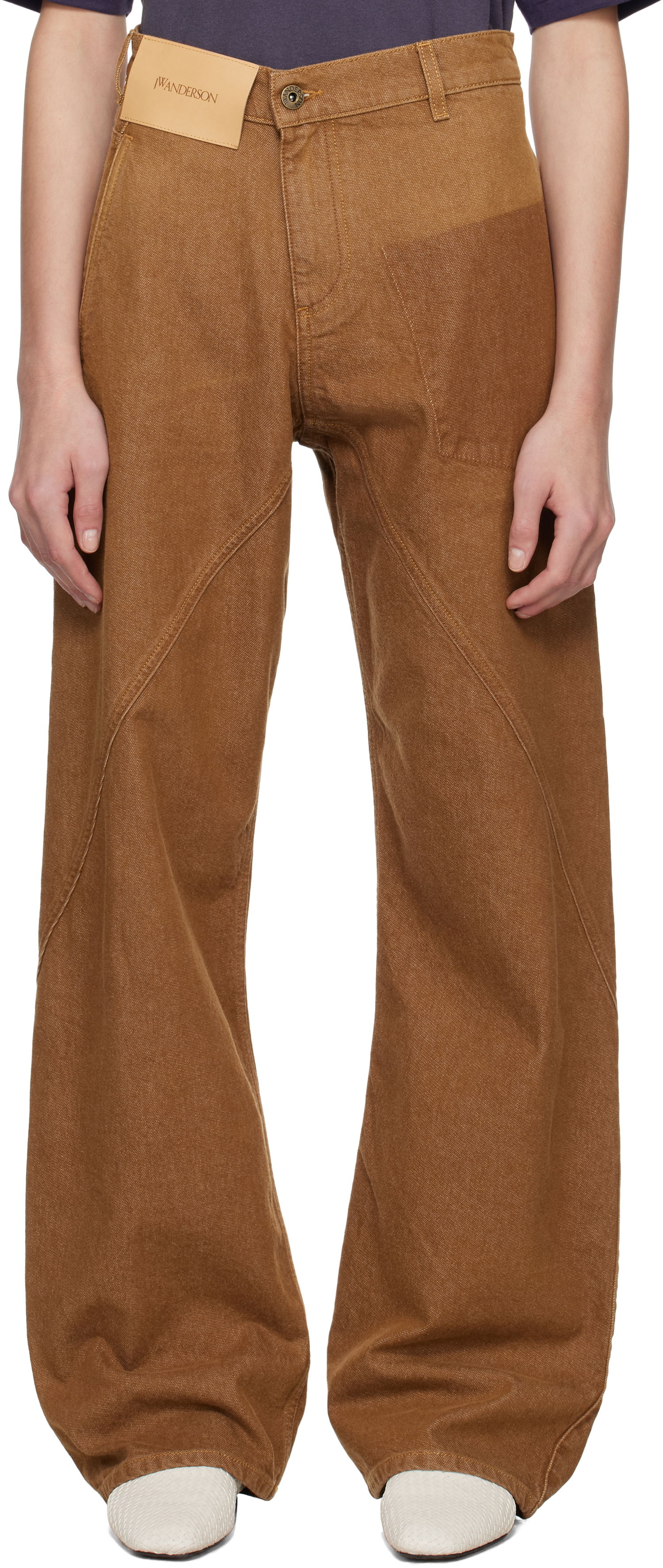 Дънки JW Anderson JW Anderson Twisted Workwear Jeans Кафяво | DT0115-PG1756, 0
