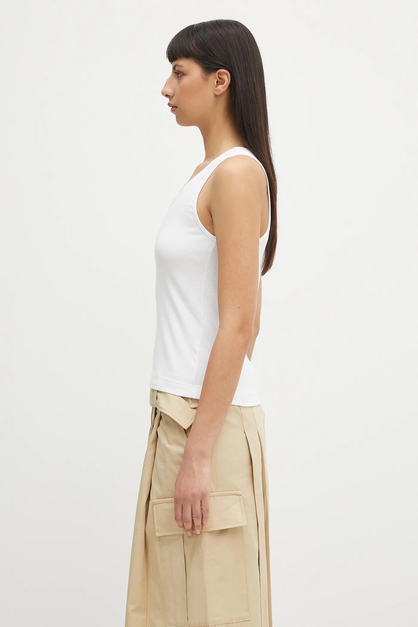 Потник Palm Angels Palm Angels Classic Logo Rib Tank Top Бяло | PWAC020C99FAB0010110, 1