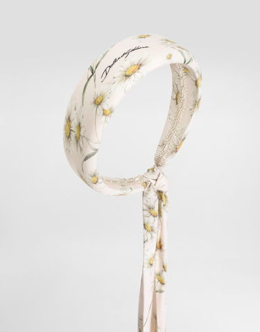Шал Dolce & Gabbana Dolce & Gabbana Daisy-Print Headband with Tails Бежово | LB3L63FS8DKHF5RI, 2