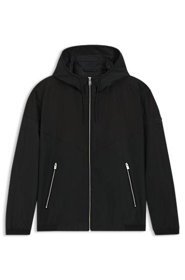 Яке BOSS Water-Repellent Hooded Poplin Jacket Черно | 50544135, 0