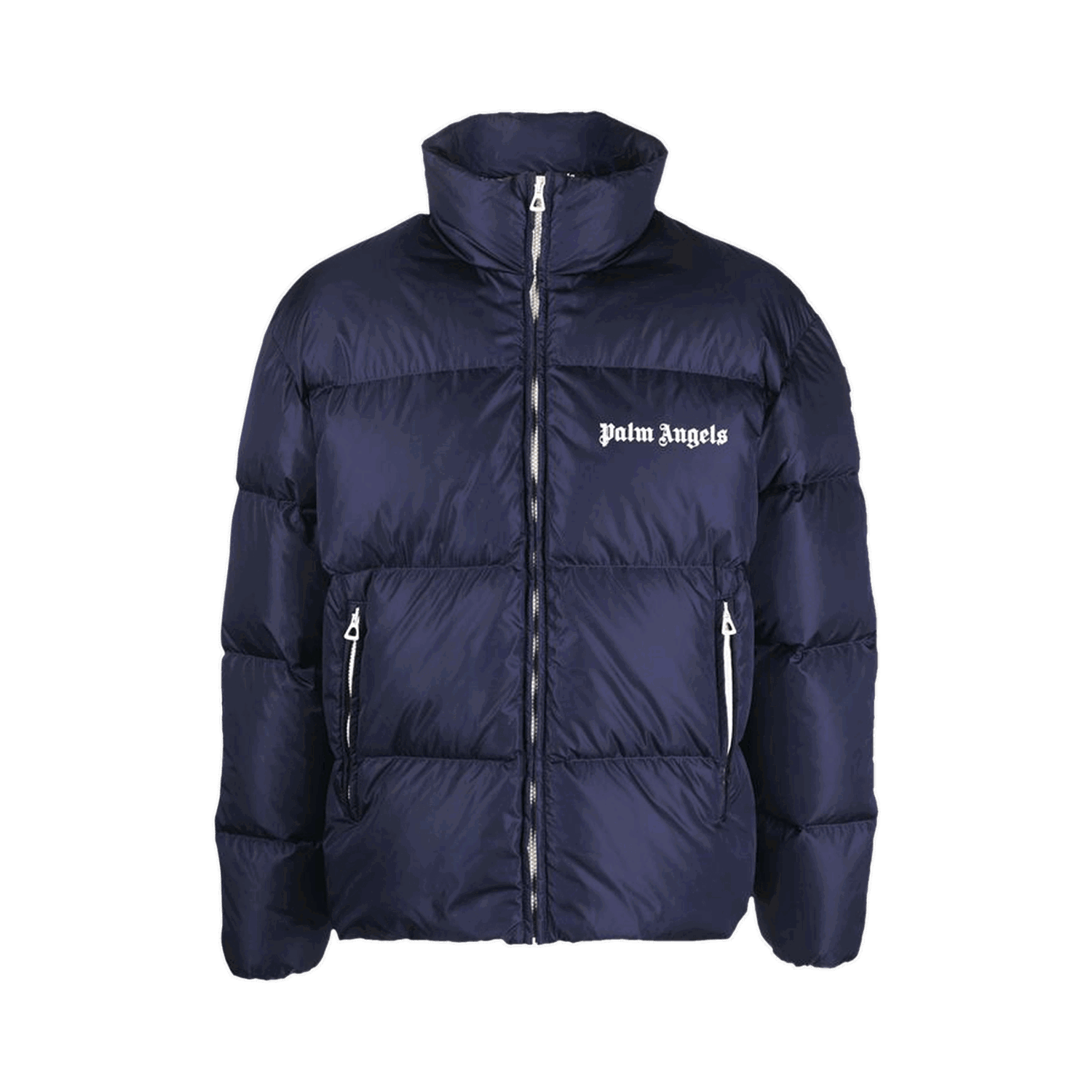 Пухо яке Palm Angels Classic Track Down Jacket Тъмно синьо | PMED019F22FAB0014601, 0