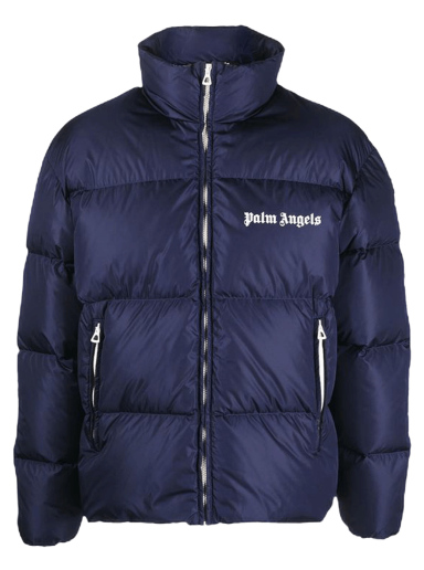 Пухо яке Palm Angels Classic Track Down Jacket Тъмно синьо | PMED019F22FAB0014601