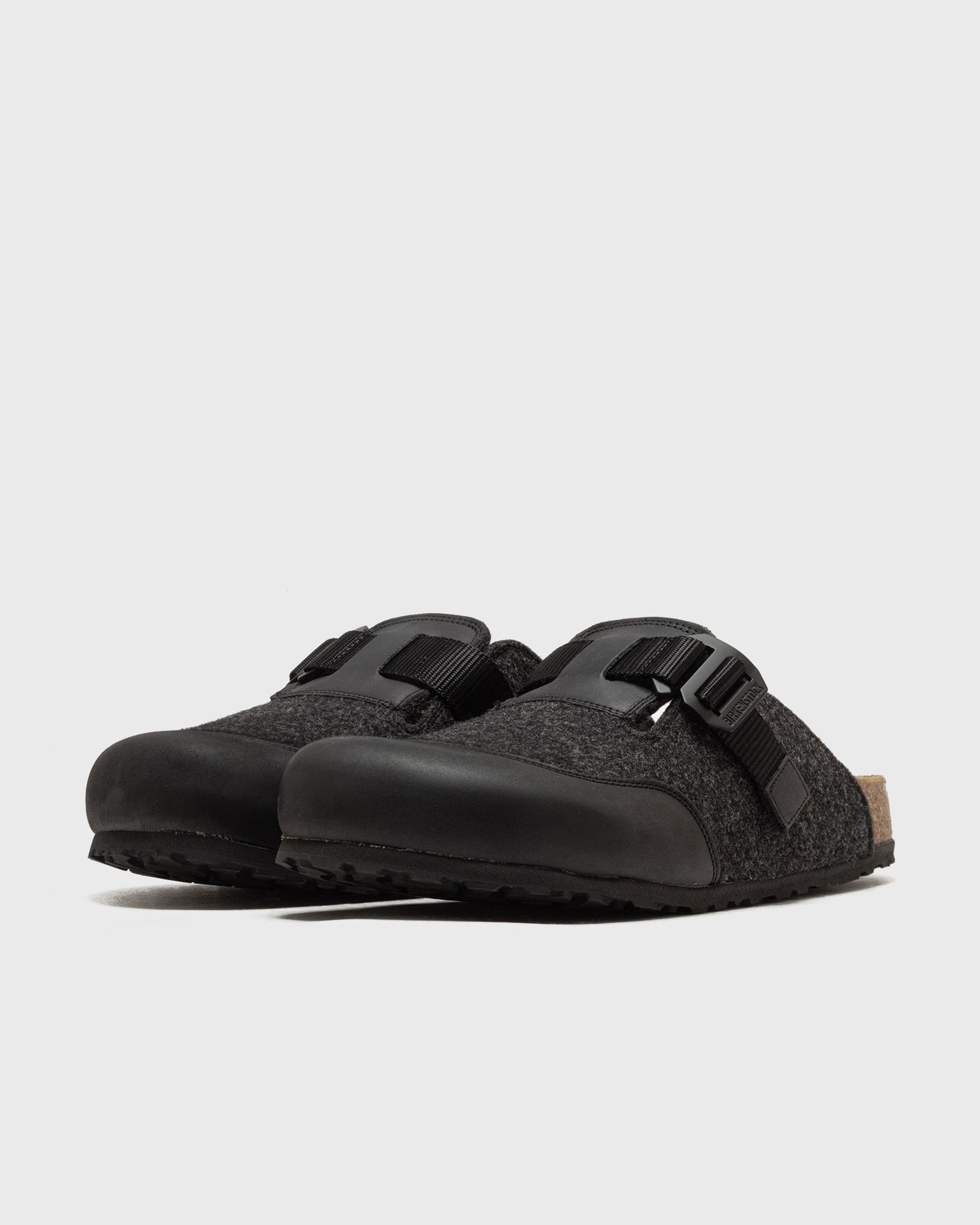 Кецове и обувки Birkenstock Boston Nova Felt Leather Textile Clog Сиво | 1030159, 1