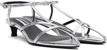 Кецове и обувки Jil Sander Jil Sander Cage Low Heel Sandals Металик | J15WP0129_P4836, 3