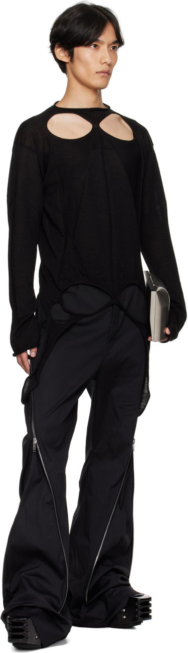 Пуловер Rick Owens Rick Owens Concordians Slashed Pull Sweater Черно | RU02E1671 ML, 3
