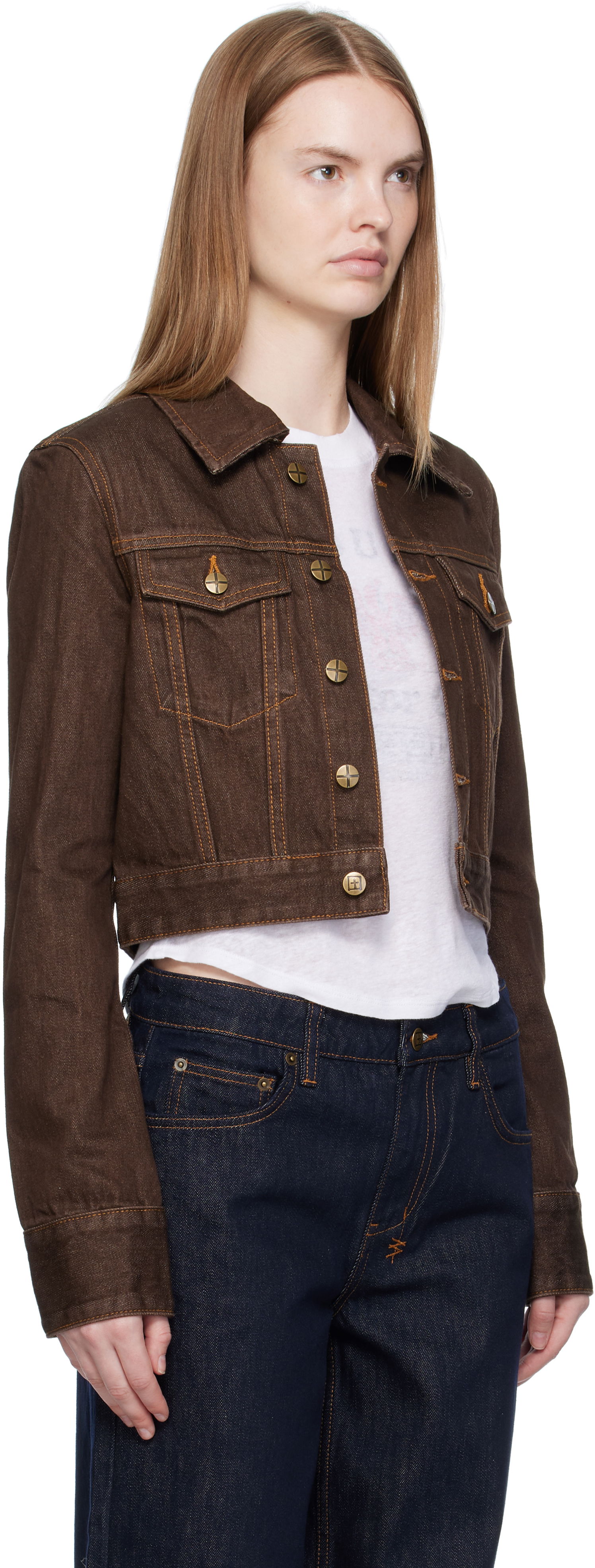 Яке Ksubi Ksubi Slim Denim Trucker Jacket Кафяво | WFA25JK012, 1