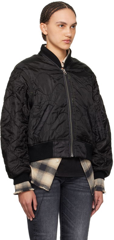 Яке бомбър R13 R13 Quilted Bomber Jacket Черно | R13WR145-BREF, 1
