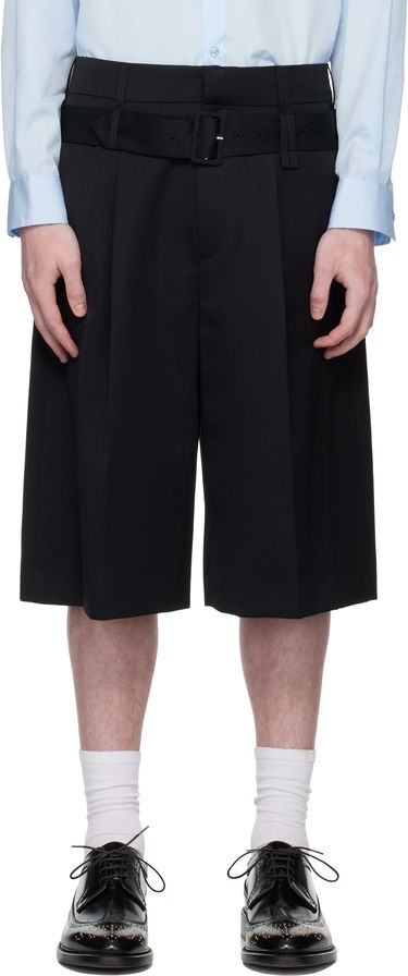 Къси панталони Simone Rocha Simone Rocha Wide Leg Multi Belt Loop Shorts Черно | 4160 1217, 0