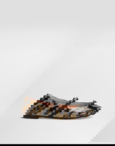 Кецове и обувки Dolce & Gabbana Dolce & Gabbana Printed Shiny Calfskin Ballet Flats Кафяво | D11294AM568HA93M, 0