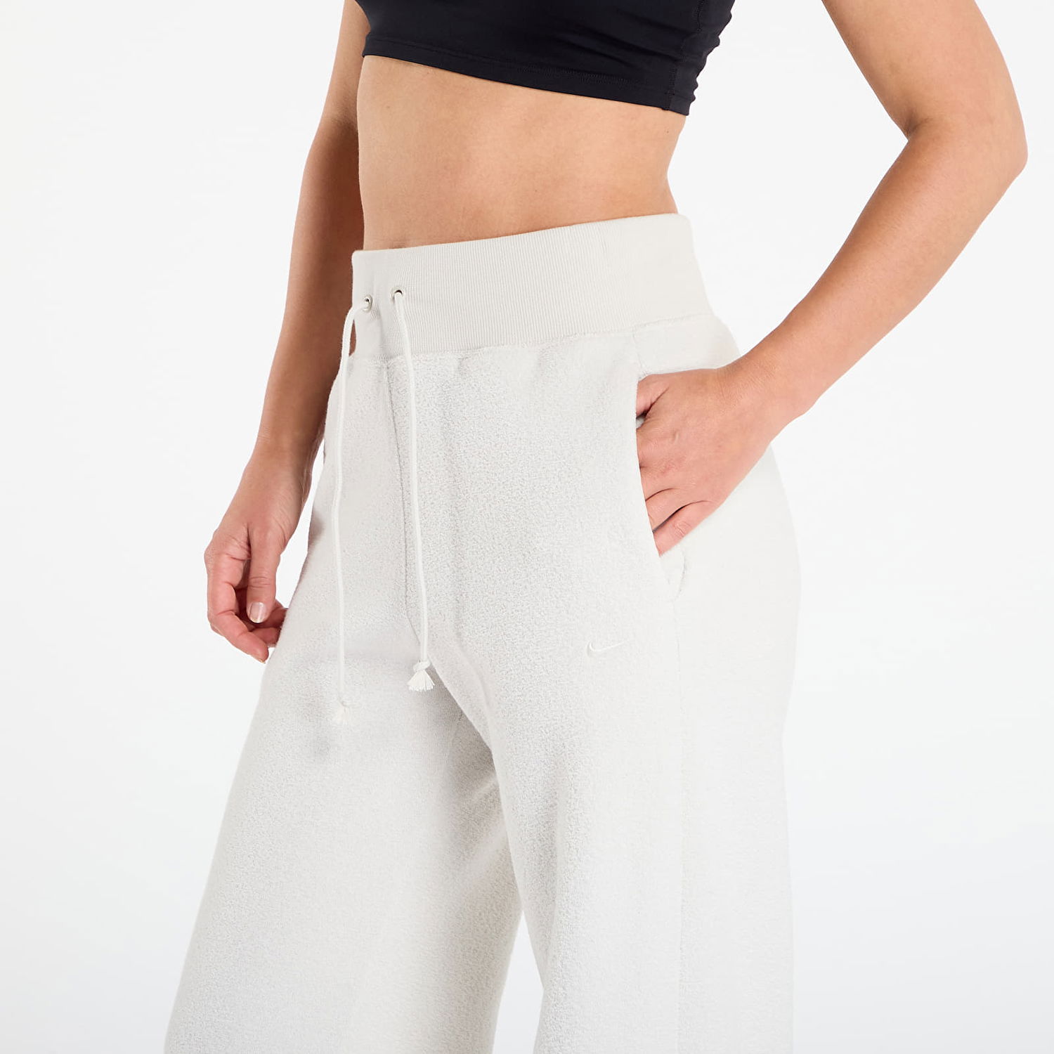 Спортни панталони Nike Sportswear Phoenix Plush High-Waisted Wide-Leg Cozy Fleece Pants S Бежово | FN3622-072, 1