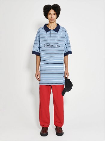 Martine Rose Stretched Polo Tee MRSS24-921-BLUSTR
