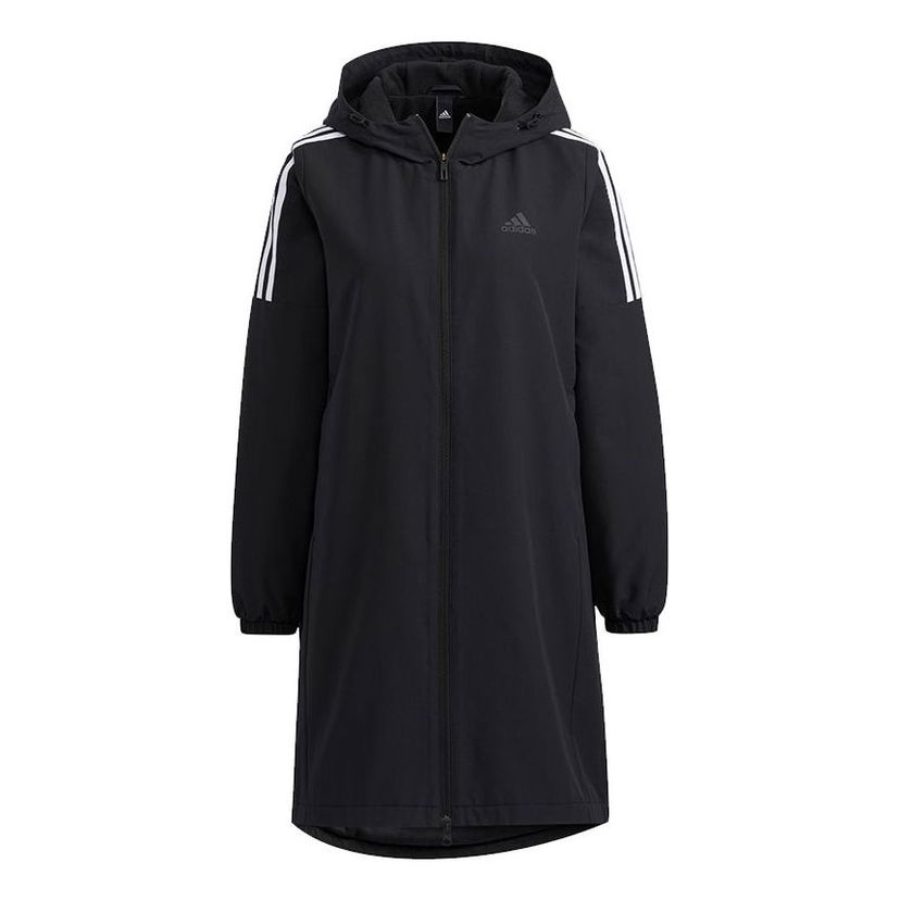 Дъждобран adidas Originals Long Sports Hooded Jacket Черно | HG1849