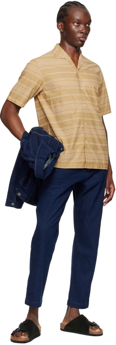 Риза Universal Works Universal Works Minari Striped Shirt Бежово | P3064, 3