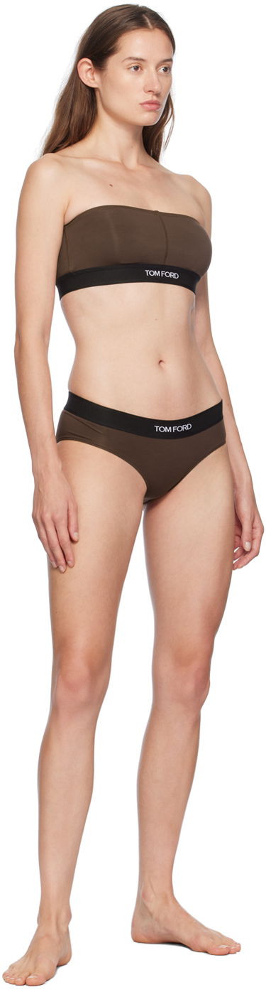 гащички Tom Ford Tom Ford Modal Signature Boy Short Briefs Кафяво | KNJ004-JEX011, 3