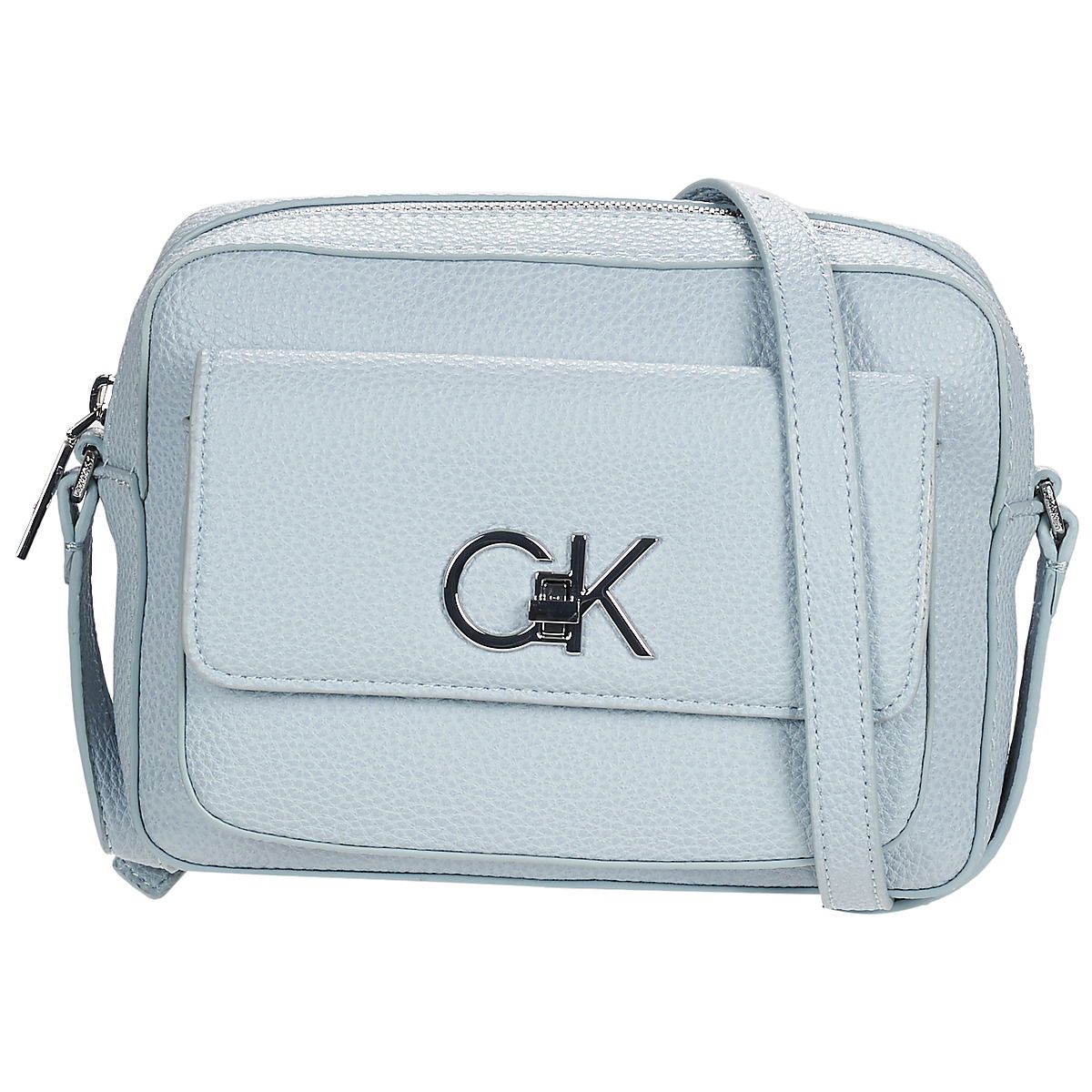 Чанта през рамо CALVIN KLEIN Jeans RE-LOCK CAMERA BAG W/FLAP PBL Тюркоазено | K60K609397-DYI, 0