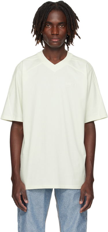 Тениска VETEMENTS Cut-Up V-Neck T-shirt Бяло | UH76TR260I, 0