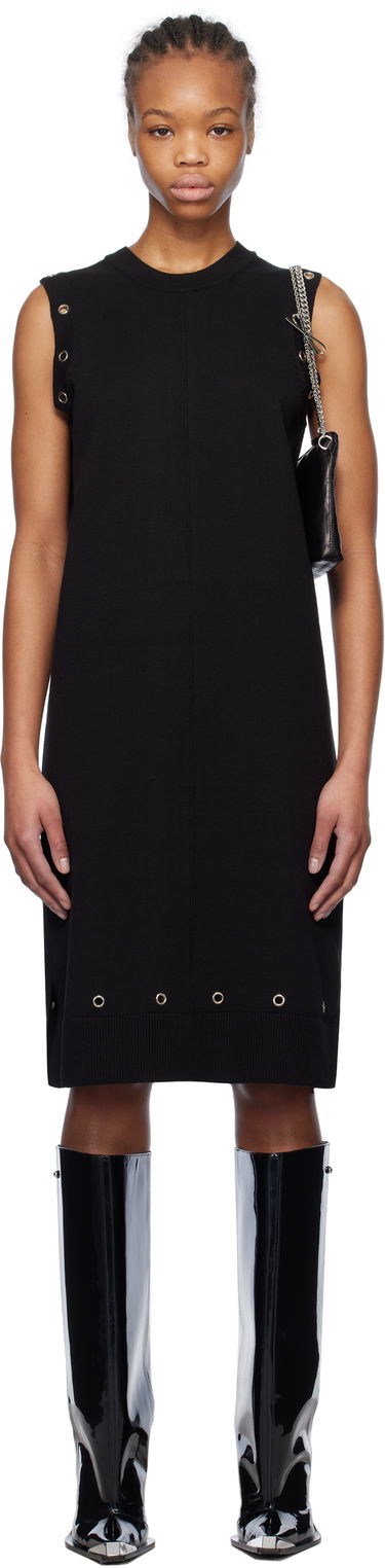 Pокля We11done We11done Eyelet Knit Mini Dress Черно | WD-KD0-25-660-W-BK, 0