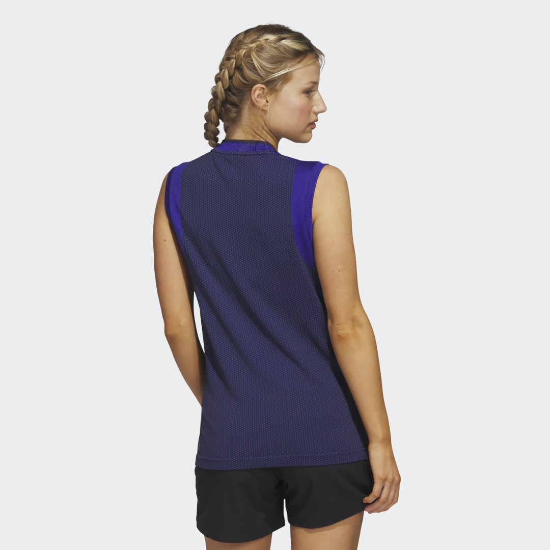 Поло тениска adidas Originals Ultimate365 Tour Sleeveless Primeknit Polo Shirt Тъмно синьо | HS8949, 1