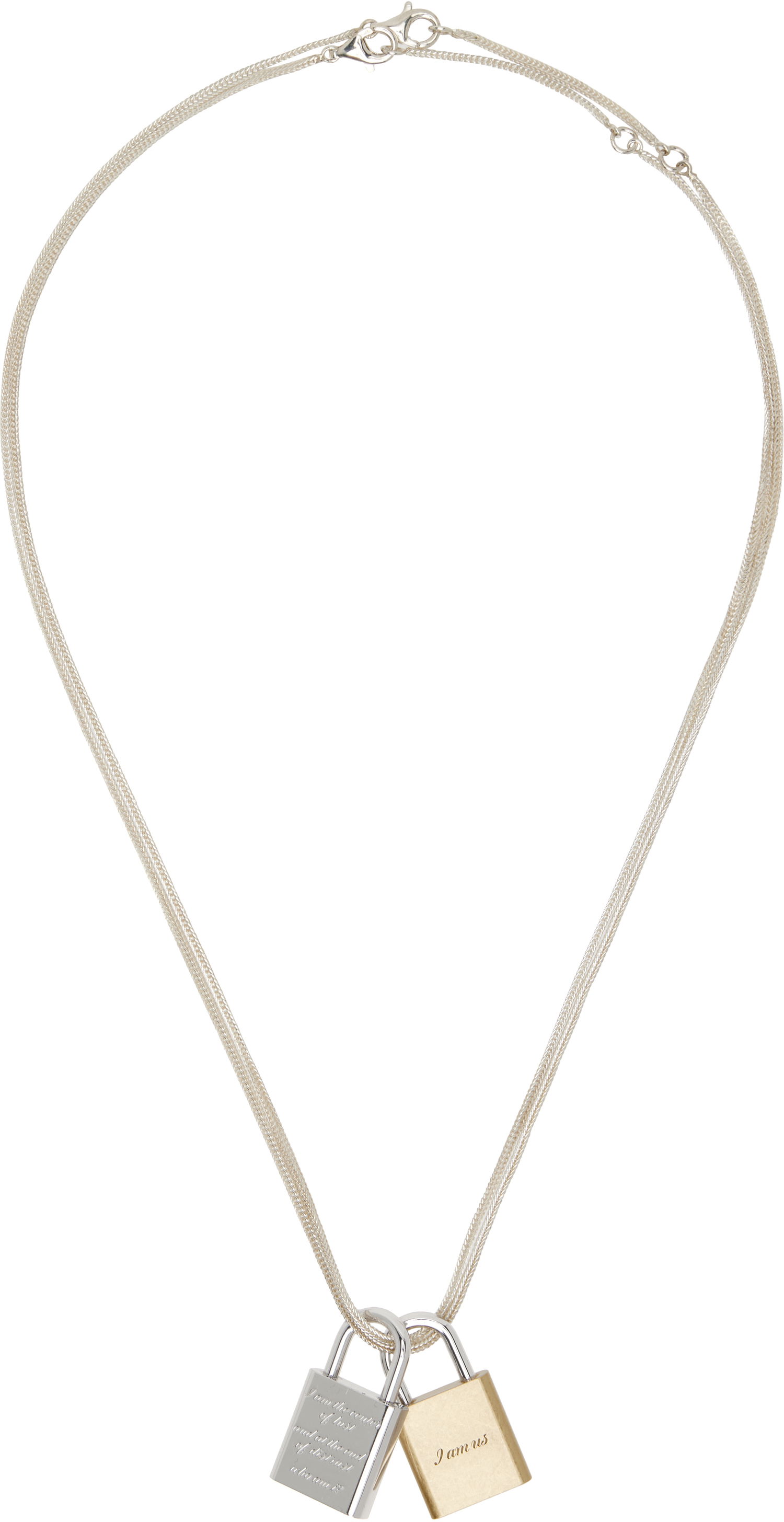 Колие OUR LEGACY Riddle Padlock Necklace Металик | A4258RBN, 1