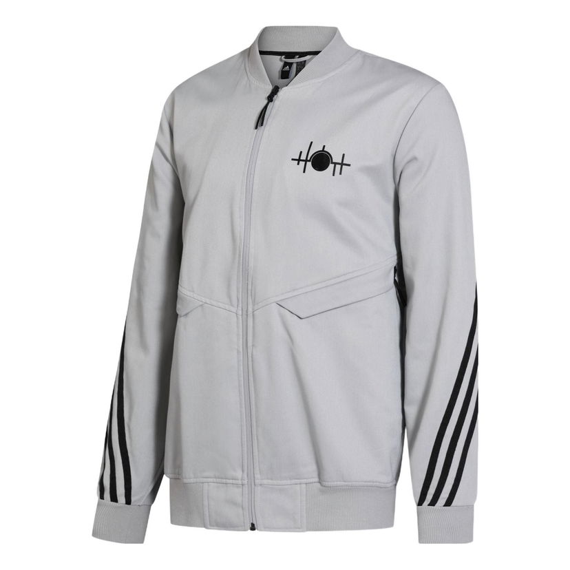 Яке бомбър adidas Originals Safin Logo Track Top Сиво | GN6884