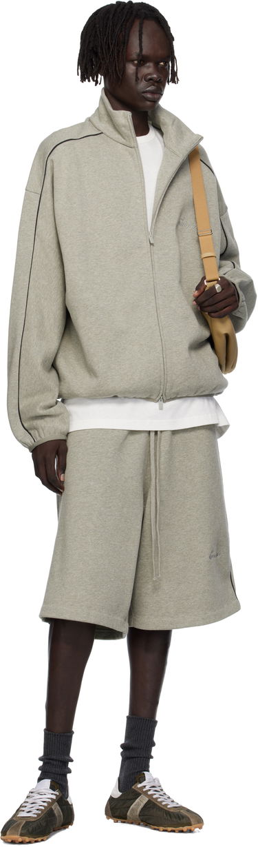 Яке Fear of God Fear of God ESSENTIALS Modern Fit Fleece Track Jacket Сиво | 202SP256895F, 3
