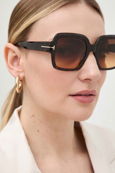 Слънчеви очила Tom Ford Tom Ford FT1082 Square Sunglasses Кафяво | FT1082.5452F, 0