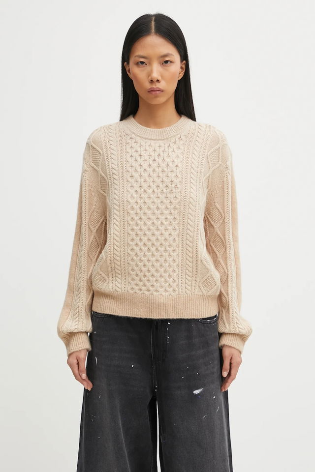 Alpaca Cable Knit Sweater