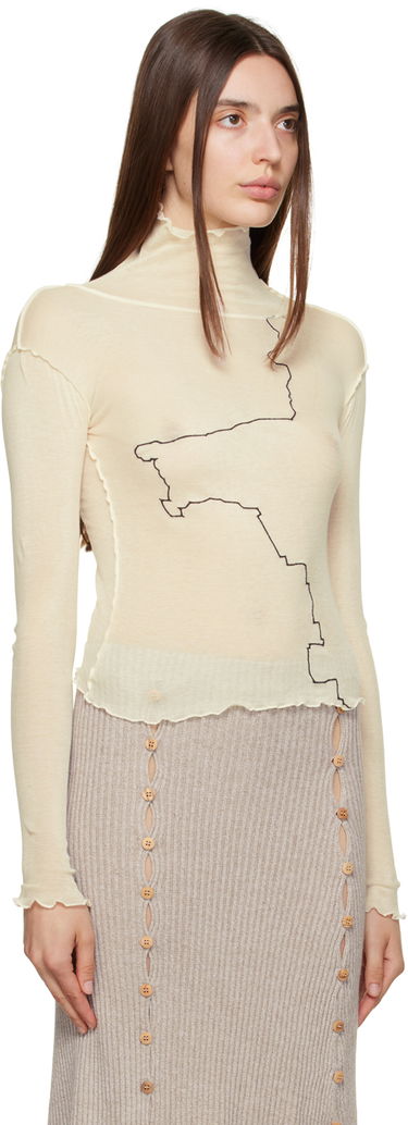 Тениска Baserange Sheer Turtleneck Top Бежово | TOGET-CG-AU23, 1