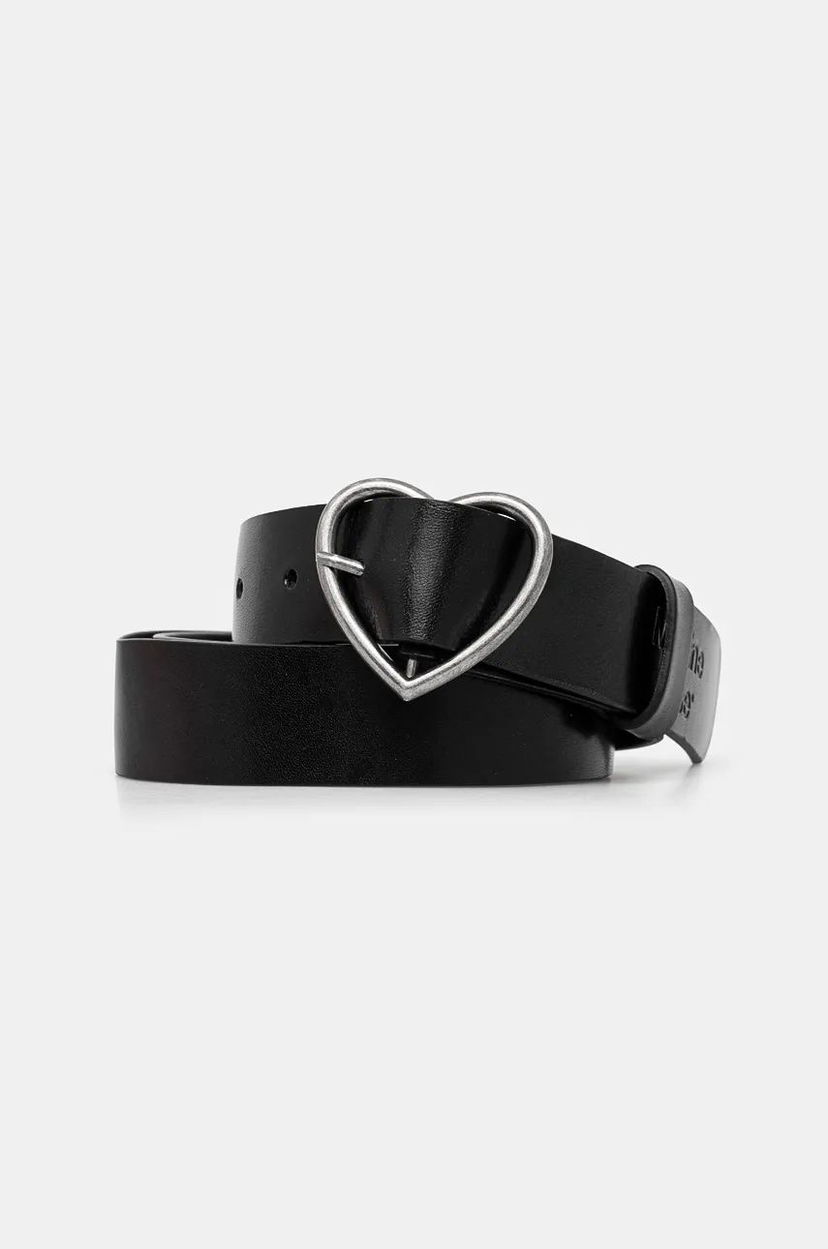 Колани Martine Rose Heart Buckle Leather Belt Черно | 1142LP10001